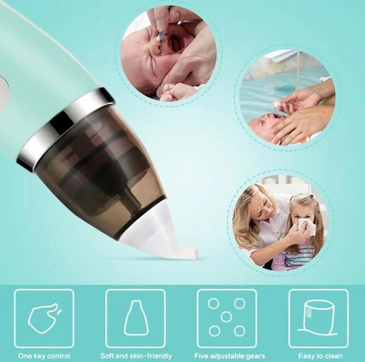 Aspirador Nasal Automático Eléctrico Para Bebés